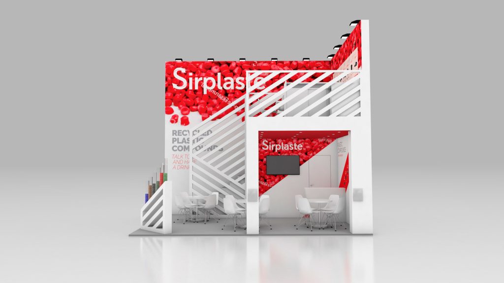 Two-storey Sirplaste design stand at K 2019 Düsseldorf