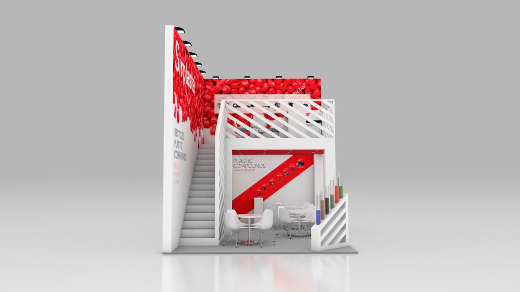 Two-storey Sirplaste design stand at K 2019 Düsseldorf